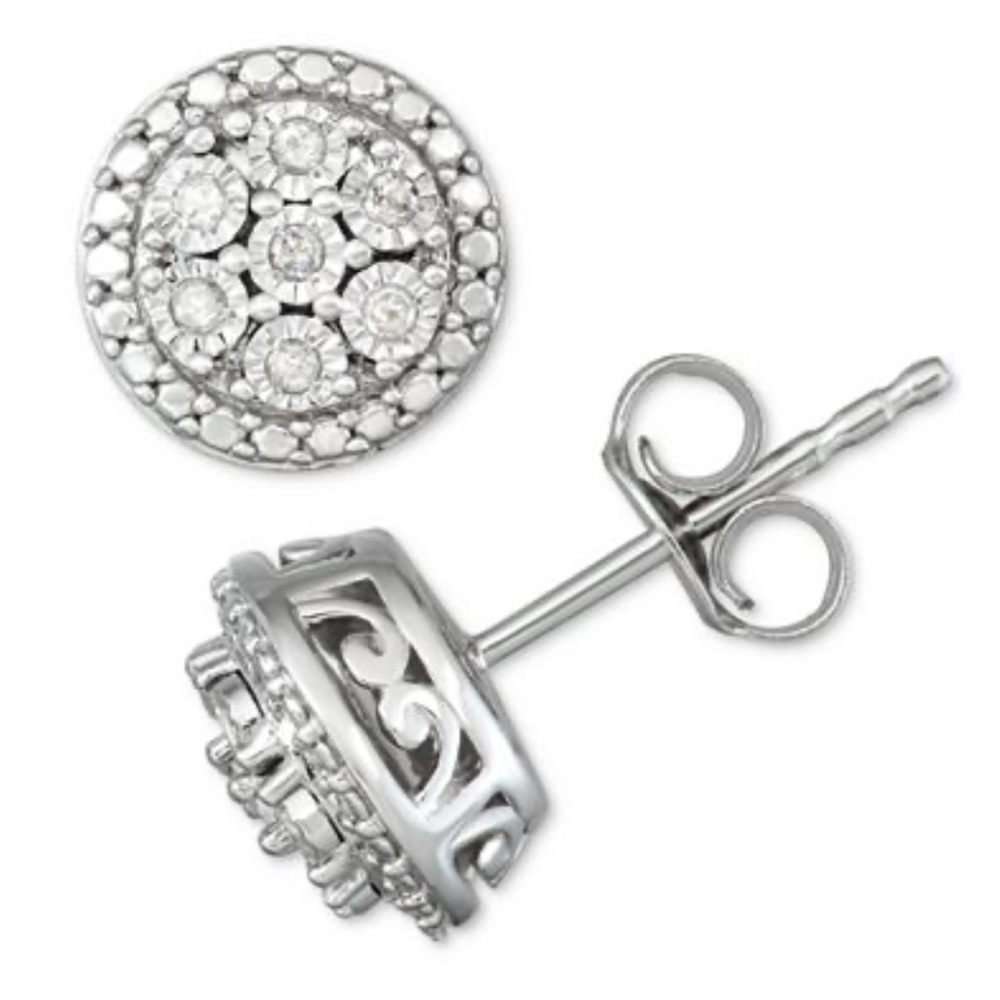 NEW🌹925 Silver Diamond Earrings🌹